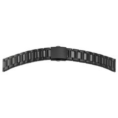 Bracelet métallique Quick Release PVD noir, boucle déployante poussoir